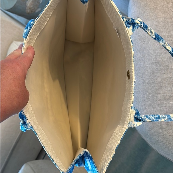 NWT St Barth Blue and White Tote Bag - Picture 5 of 5